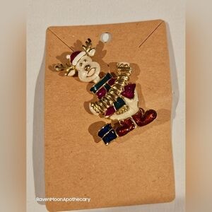 Reindeer Christmas Pin